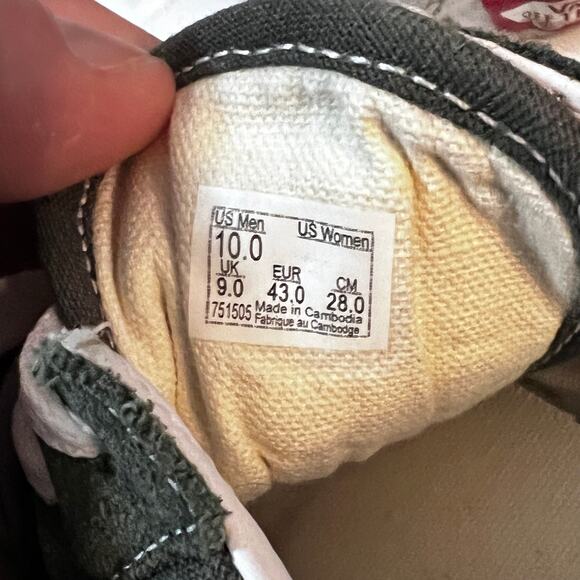 Vans Old Skool Olive Green White Men’s Size 10 Classic Skate Shoes - Picture 2 of 7